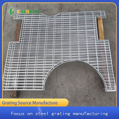 توری فولادی گالوانیزه گرم سفارشی برای Walkway 12 "X 24" X 1.5"